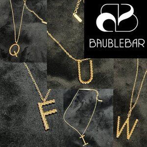 SUGAR FIX by Baublebar Initial Necklaces - Nickel Free - F, I, Q, U, W